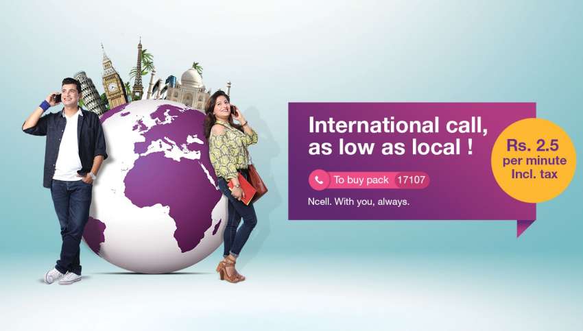 Ncell brings ‘International Call Pack’ Rs 2.50 per min for 20 countries