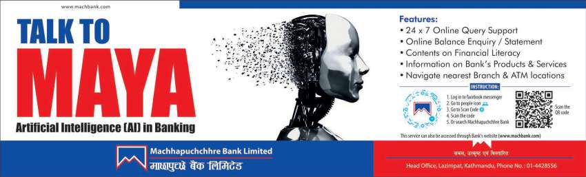 Machhapuchchhre Bank brings AI based “Maya”