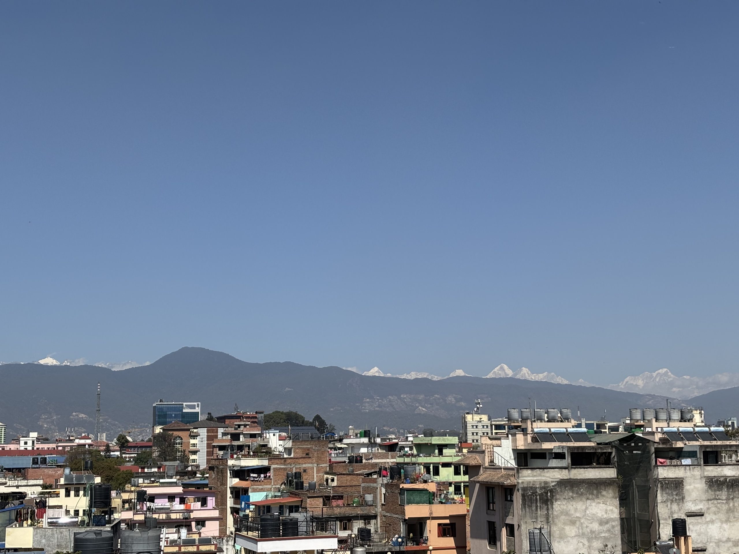 Crystal-clear mountain views surround the valley after the refreshing rainfall on Saturday.