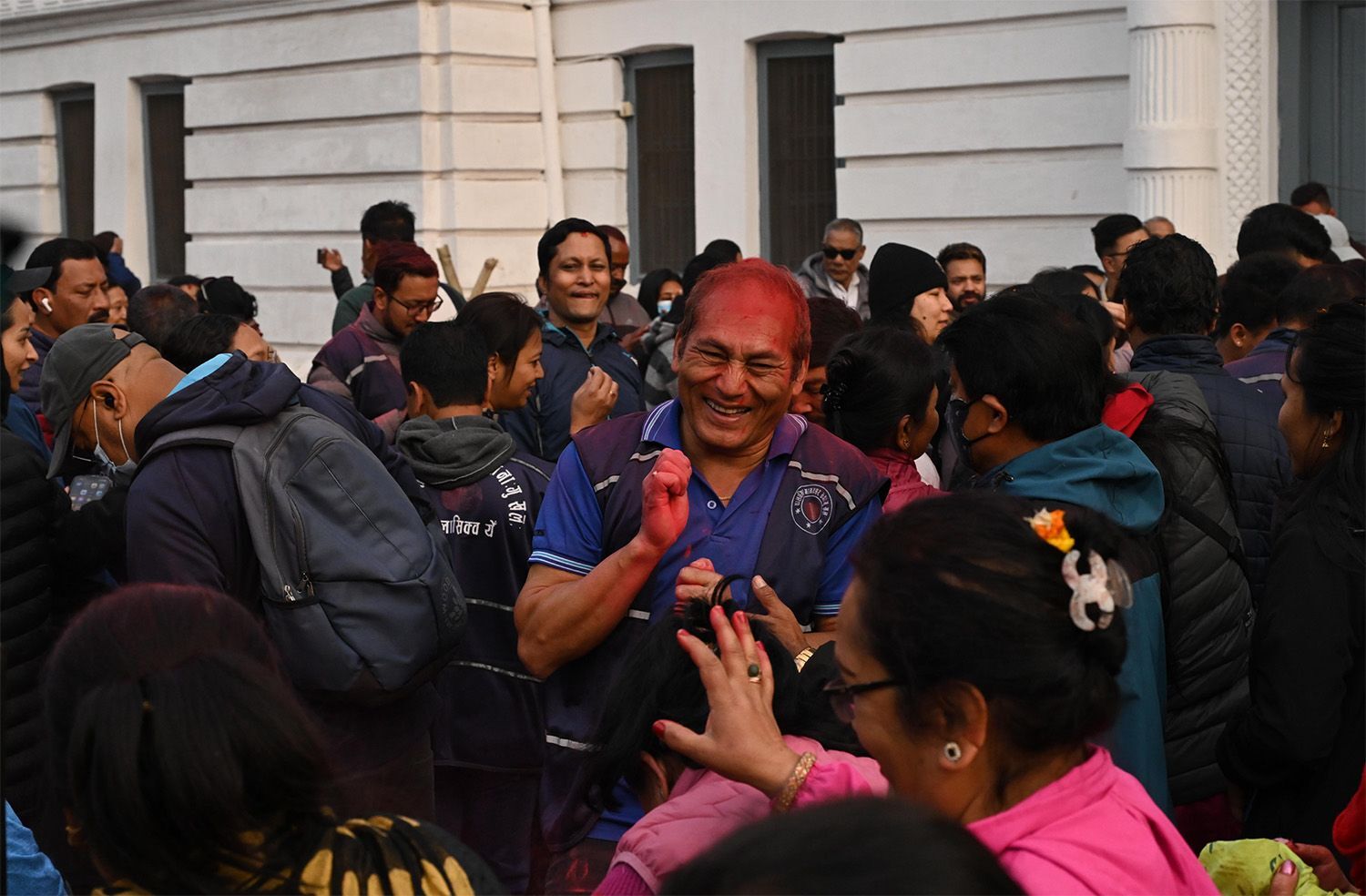 Holi Festival begins with ‘chir’ installation at Basantapur, Kathmandu
