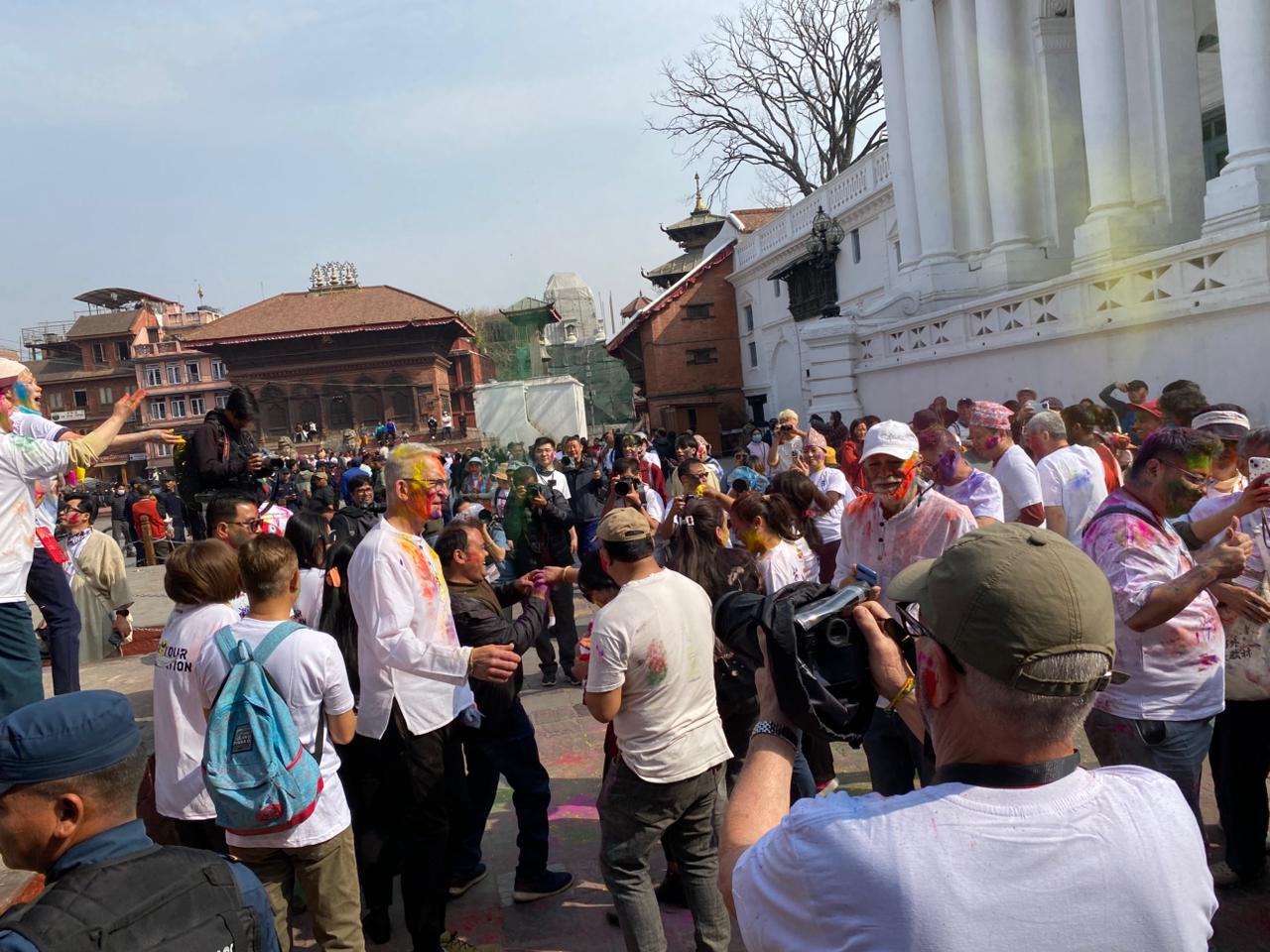 Holi excitement was felt across Basantapur