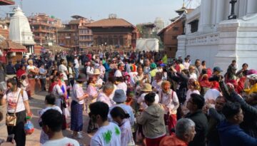 Holi excitement was felt across Basantapur