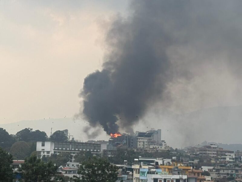 Daura Thakali Pulchowk blaze brought under control quickly