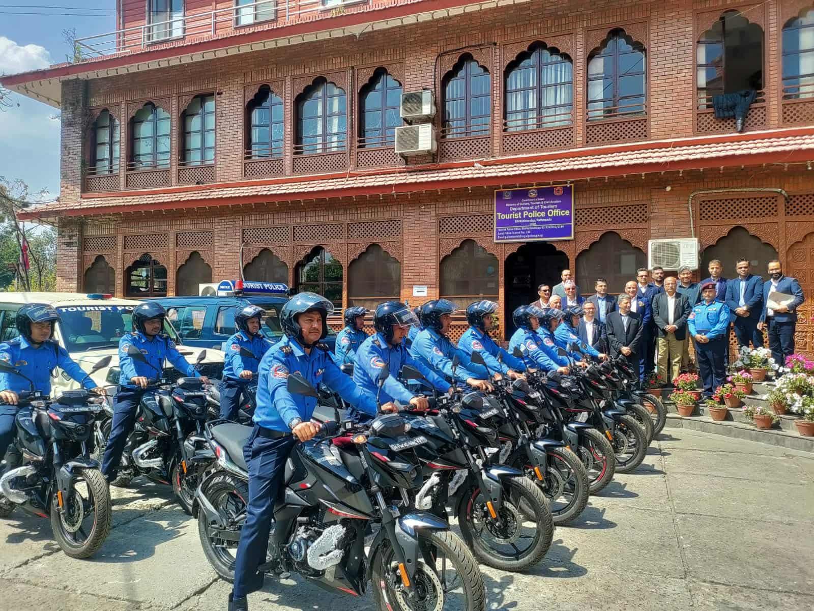 Tourist police Nepal empowered with new motorcycles for mobility
