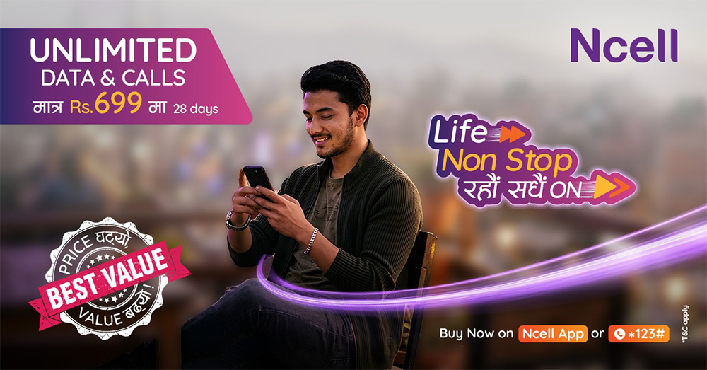 Ncell launches Rs 699 unlimited combo Pack with 65% Price drop ahead of Nepali new year 2083