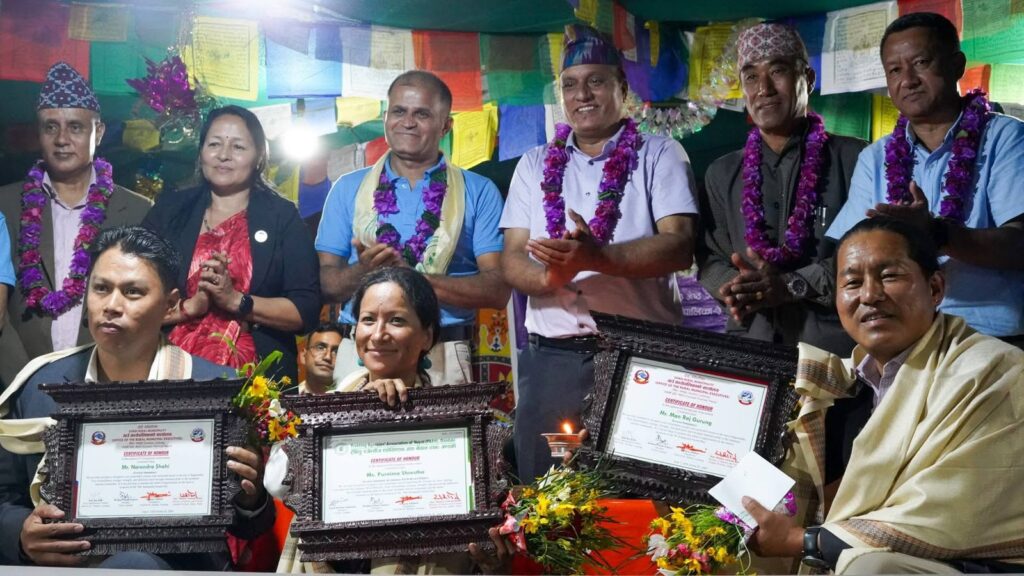 Lamjung Celebrates 76th Annapurna Expedition Day, Honors Three Distinguished Mountaineers