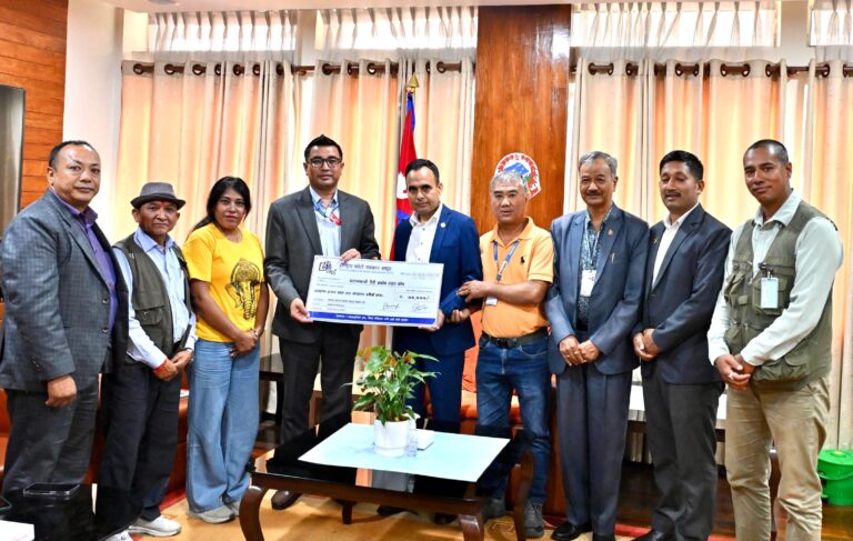 NFPJ Nepal contributes Rs 77,777 to Prime Minister’s Disaster Relief Fund