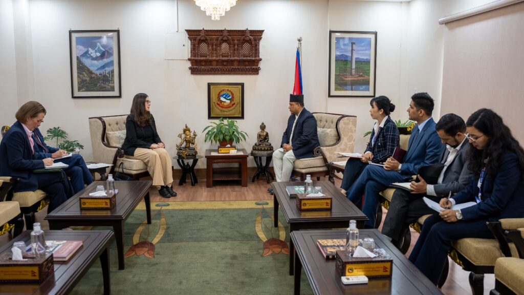 US Chargé d’Affaires Bouldin pays courtesy call on Foreign Minister Khanal
