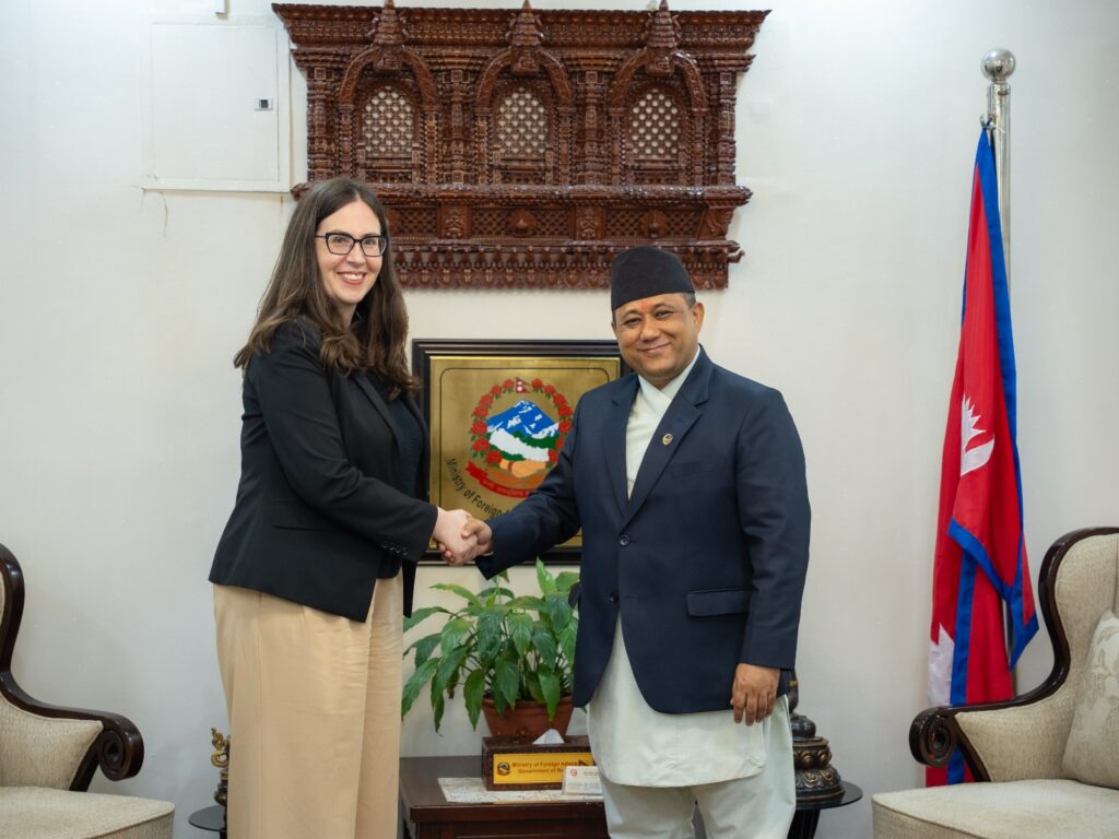 US Chargé d’Affaires Bouldin pays courtesy call on Foreign Minister Khanal