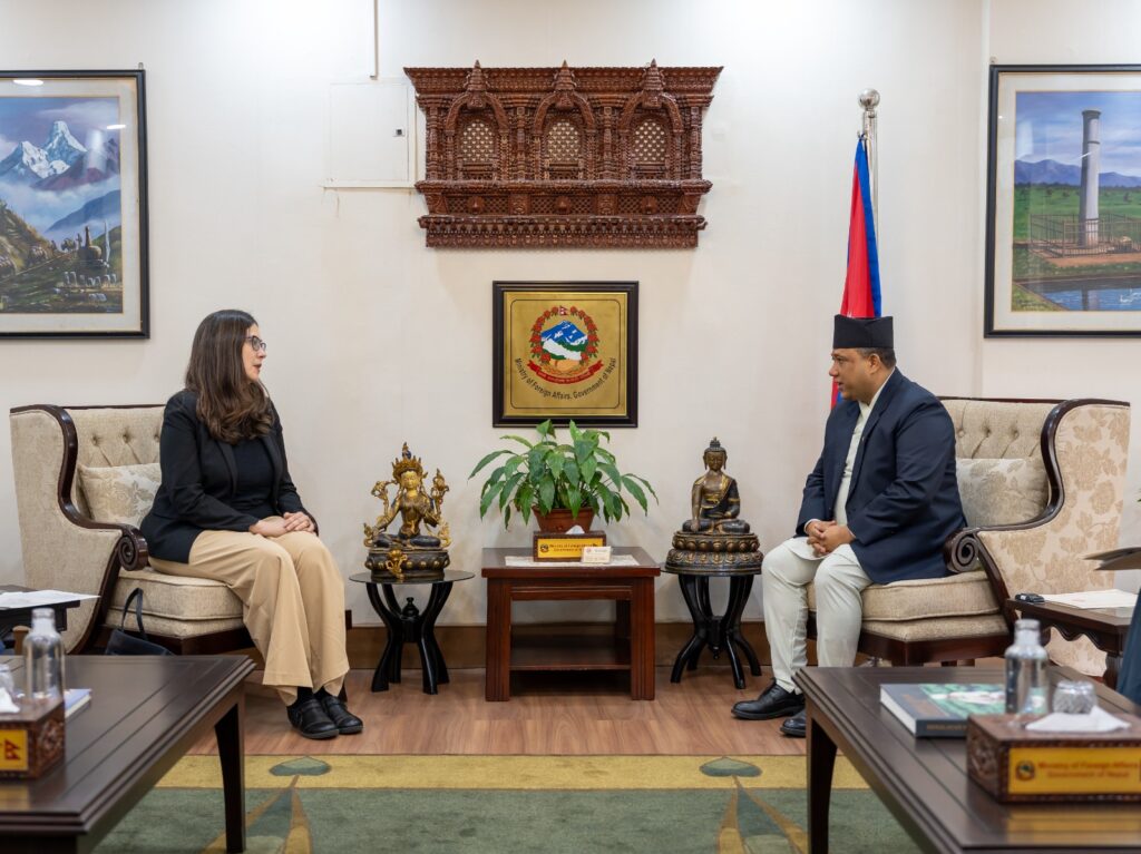 US Chargé d’Affaires Bouldin pays courtesy call on Foreign Minister Khanal