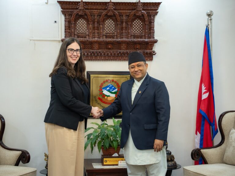 US Chargé d’Affaires Bouldin pays courtesy call on Foreign Minister Khanal