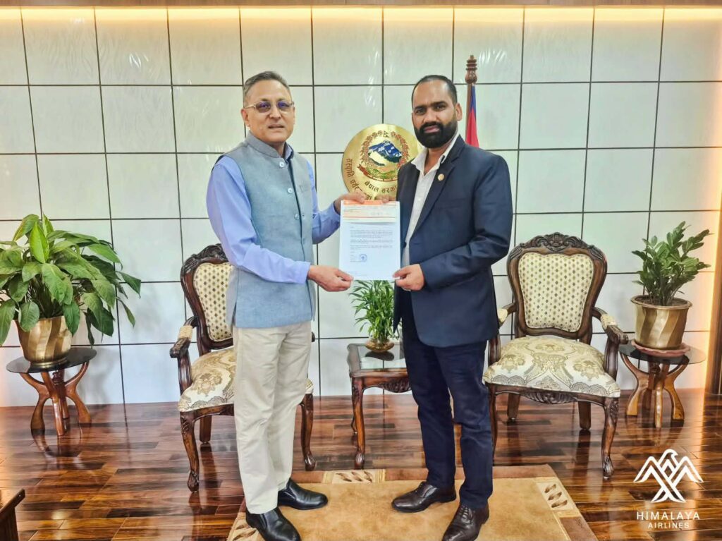 Himalaya Airlines Employees donate NPR 13.2 lakh to Rasuwa flood victims