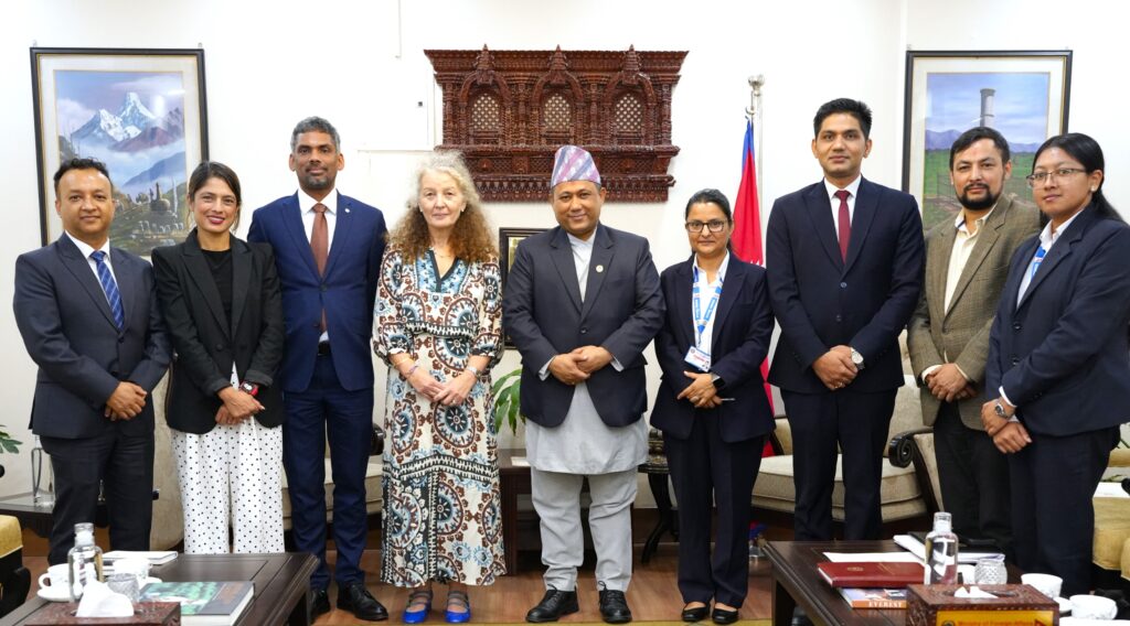 UN Resident Coordinator Lila Peters Yahia meets Foreign Minister Shishir Khanal