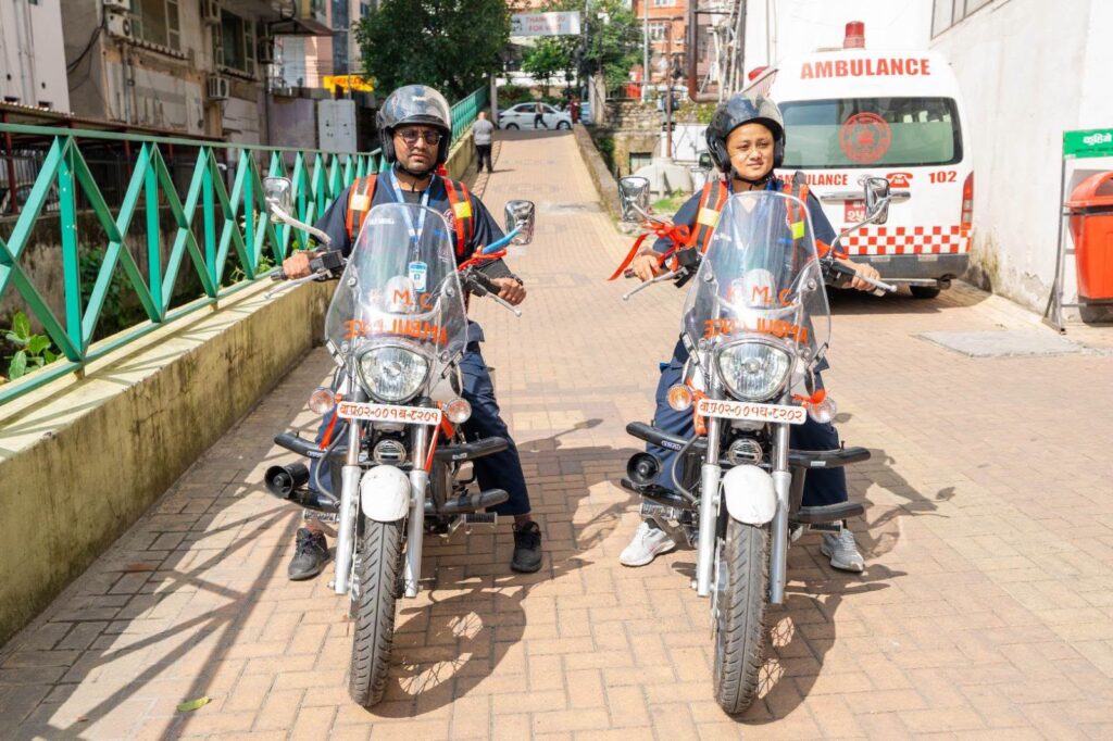 Kathmandu puts emergency healthcare on two wheels