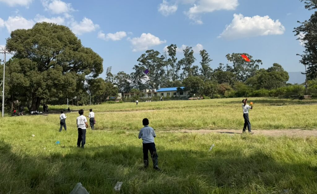 Kirtipur grounds fill with young Kite Flyers